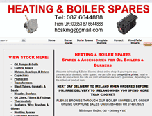 Tablet Screenshot of heatingboilerspares.com